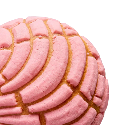 Pink traditional Mexican concha pastry at Sweet Star Bakery in El Paso.