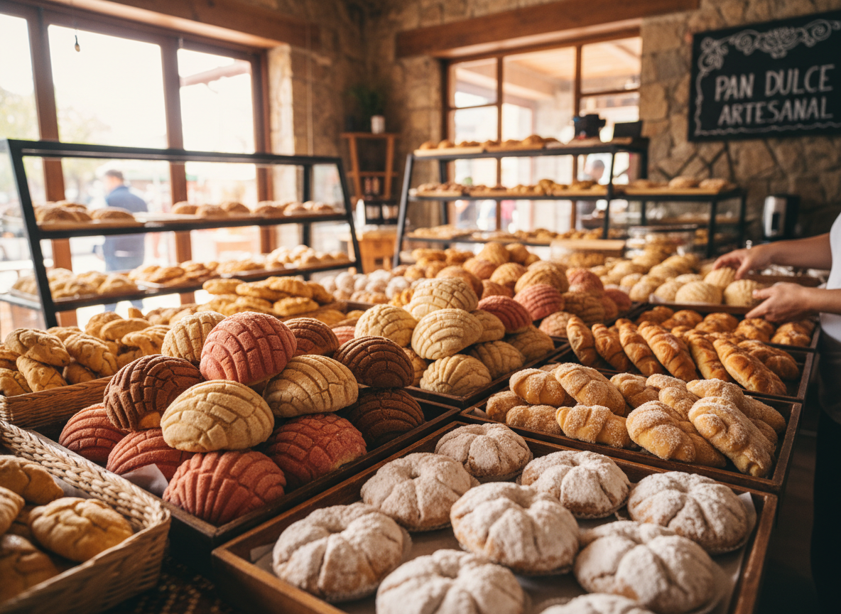 Assortment of traditional Mexican pan dulce